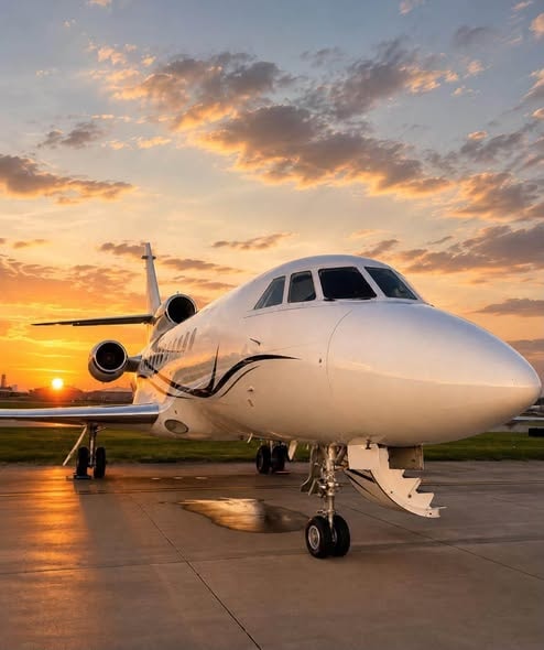 Empty leg flight from San Francisco to Las Vegas — Falcon 900B
